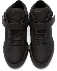 schwarze hohe Sneakers aus Leder von Giuseppe Zanotti