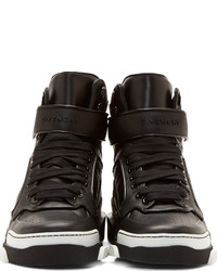 schwarze hohe Sneakers aus Leder von Givenchy