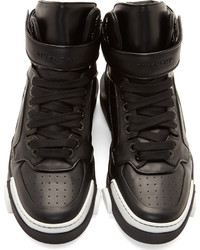 schwarze hohe Sneakers aus Leder von Givenchy