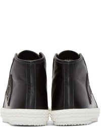 schwarze hohe Sneakers aus Leder von Jimmy Choo