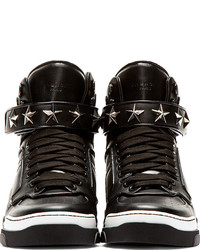 schwarze hohe Sneakers aus Leder von Givenchy