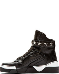 schwarze hohe Sneakers aus Leder von Givenchy