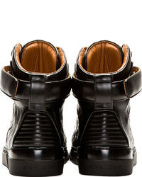 schwarze hohe Sneakers aus Leder von Givenchy