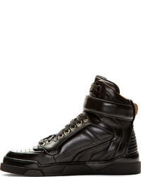 schwarze hohe Sneakers aus Leder von Givenchy