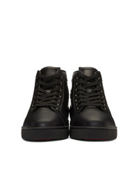 schwarze hohe Sneakers aus Leder von Christian Louboutin