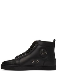 schwarze hohe Sneakers aus Leder von Christian Louboutin