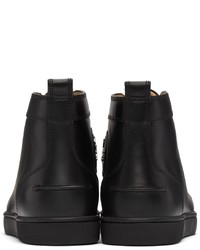 schwarze hohe Sneakers aus Leder von Christian Louboutin