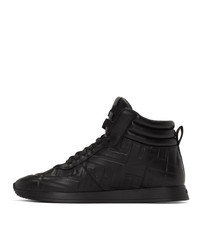 schwarze hohe Sneakers aus Leder von Fendi