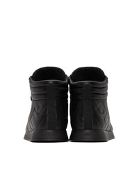 schwarze hohe Sneakers aus Leder von Fendi