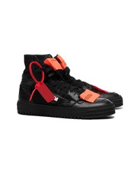 schwarze hohe Sneakers aus Leder von Off-White