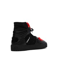 schwarze hohe Sneakers aus Leder von Off-White