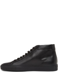 schwarze hohe Sneakers aus Leder von Common Projects