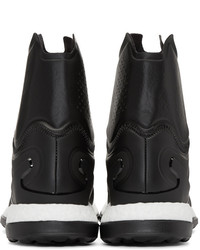 schwarze hohe Sneakers aus Leder von Y-3