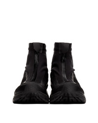 schwarze hohe Sneakers aus Leder von 11 By Boris Bidjan Saberi