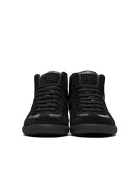 schwarze hohe Sneakers aus Leder von Maison Margiela