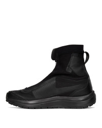 schwarze hohe Sneakers aus Leder von 11 By Boris Bidjan Saberi