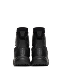 schwarze hohe Sneakers aus Leder von 11 By Boris Bidjan Saberi