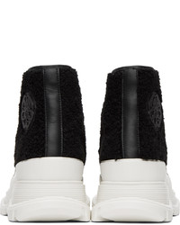 schwarze hohe Sneakers aus Leder von Alexander McQueen