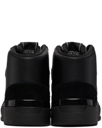 schwarze hohe Sneakers aus Leder von VERSACE JEANS COUTURE