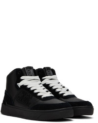 schwarze hohe Sneakers aus Leder von VERSACE JEANS COUTURE