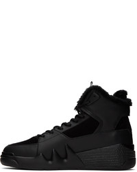 schwarze hohe Sneakers aus Leder von Giuseppe Zanotti