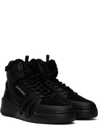 schwarze hohe Sneakers aus Leder von Giuseppe Zanotti