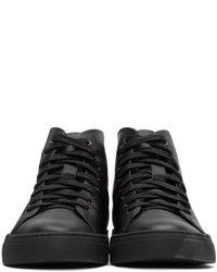 schwarze hohe Sneakers aus Leder von Tiger of Sweden