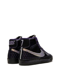 schwarze hohe Sneakers aus Leder von Nike