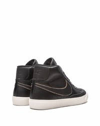 schwarze hohe Sneakers aus Leder von Nike