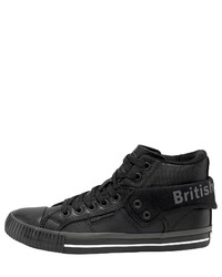 schwarze hohe Sneakers aus Leder von British Knights