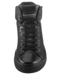 schwarze hohe Sneakers aus Leder von BRUNO BANANI