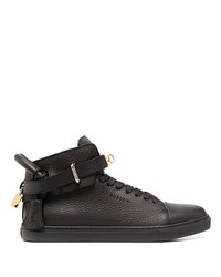 schwarze hohe Sneakers aus Leder von Buscemi