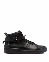 schwarze hohe Sneakers aus Leder von Buscemi