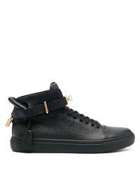 schwarze hohe Sneakers aus Leder von Buscemi