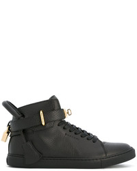 schwarze hohe Sneakers aus Leder von Buscemi