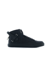 schwarze hohe Sneakers aus Leder von Buscemi