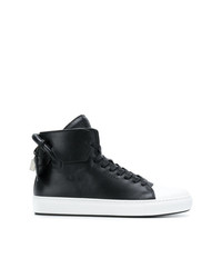 schwarze hohe Sneakers aus Leder von Buscemi