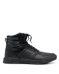 schwarze hohe Sneakers aus Leder von Calvin Klein