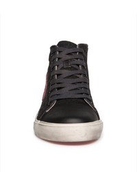 schwarze hohe Sneakers aus Leder von Camp David