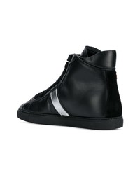 schwarze hohe Sneakers aus Leder von DSQUARED2