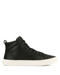 schwarze hohe Sneakers aus Leder von Cariuma