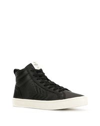 schwarze hohe Sneakers aus Leder von Cariuma