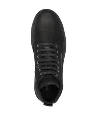 schwarze hohe Sneakers aus Leder von Geox