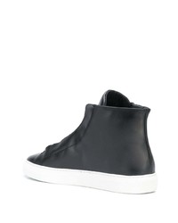 schwarze hohe Sneakers aus Leder von Moschino