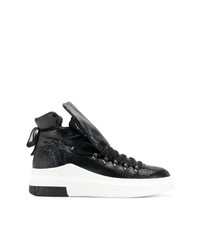 schwarze hohe Sneakers aus Leder von Cinzia Araia