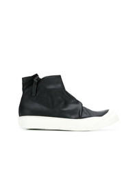 schwarze hohe Sneakers aus Leder von Cinzia Araia