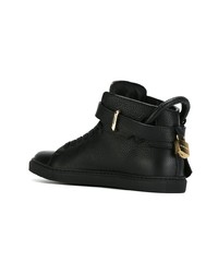 schwarze hohe Sneakers aus Leder von Buscemi