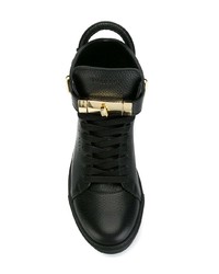 schwarze hohe Sneakers aus Leder von Buscemi