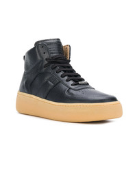 schwarze hohe Sneakers aus Leder von Maison Margiela