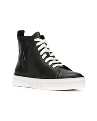 schwarze hohe Sneakers aus Leder von Calvin Klein